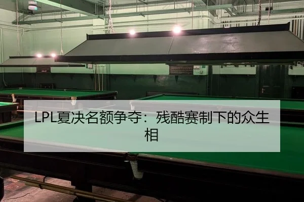 LPL夏决名额争夺：残酷赛制下的众生相